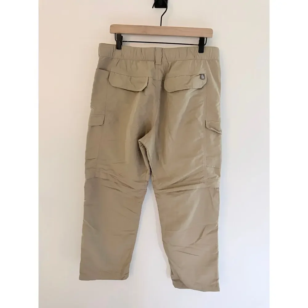 The North Face Men's Paramount Convertible Khaki Hiking Outdoor Pants-Size M